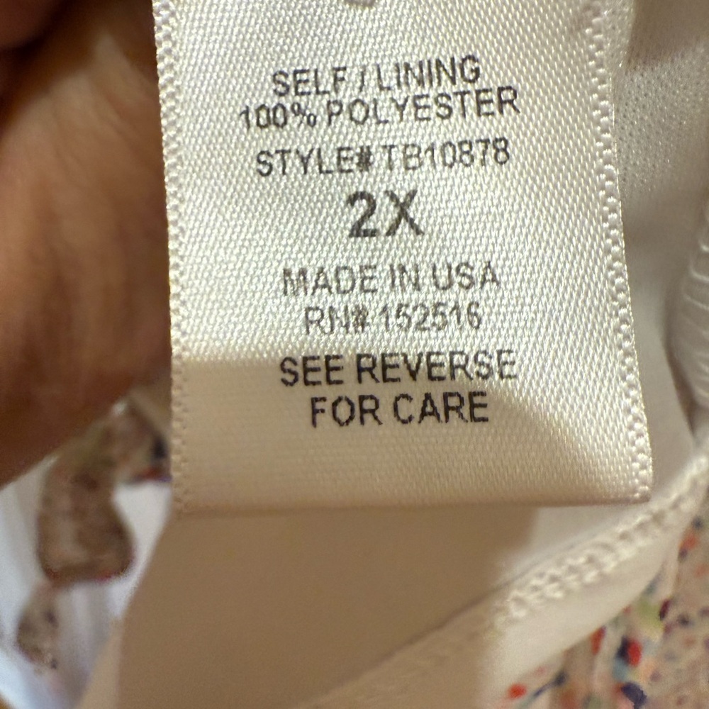 Molly & Isadora Brand Women's colorful Top, Sheer, Size 2XL - Picture 10 of 10